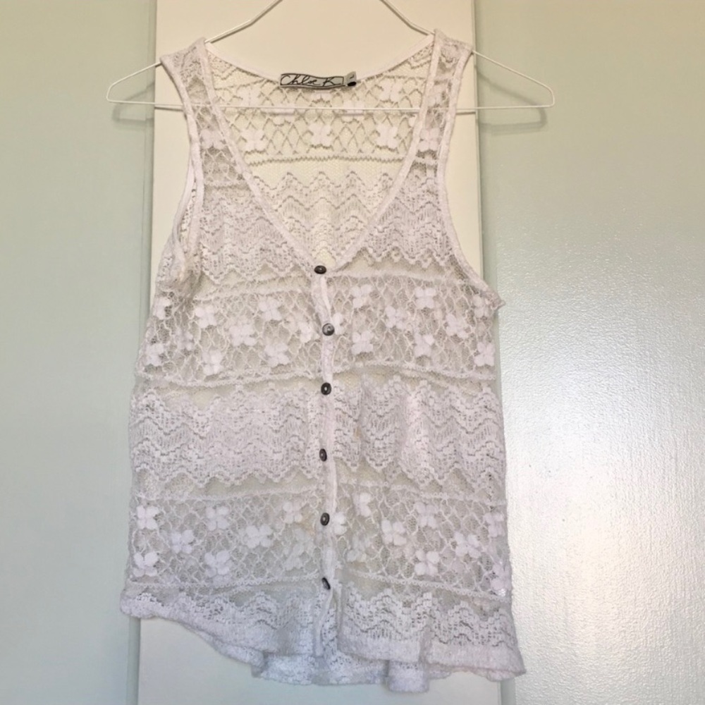 White lace top